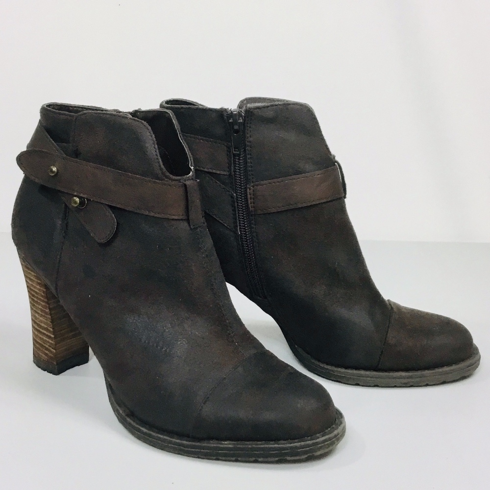 Crown vintage ankle boots brown sz 8.5